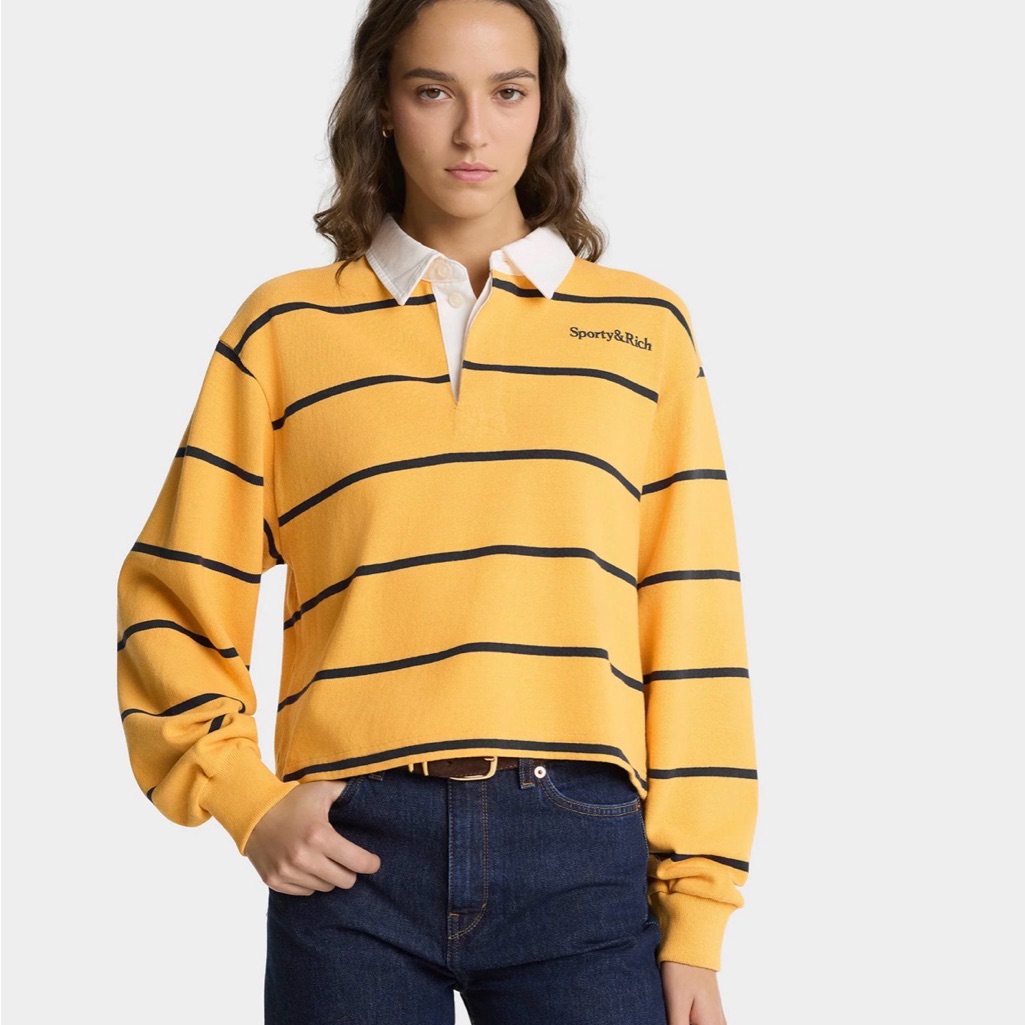 Sporty & Rich Serif Logo Rugby Polo